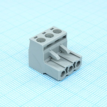 BCP-508- 3 GY - Разъемы для печатной платы, номинальный ток: 12 A, расчетное напряжение (III/2): 320 В, номинальное сечение: 2,5 мм?, полюсов: 3, размер шага: 5,08 мм, тип подключения: Винтовой зажим с натяжной гильзой, цвет: сигнальный серый