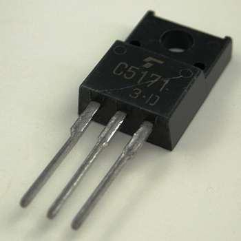 2SC5171 - Биполярный транзистор, NPN, 180 В, 2 А, 20 Вт (Комплементарная пара 2SA1930)
