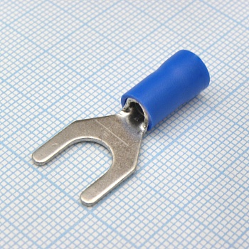 SV5.5-8   Blue - наконечник кабельный вилочный с изоляцией d=8.4мм, сеч. пров.4.0-6.0мм2
