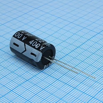 KM220M2GBKJ1321EBK - Конденсатор алюминиевый электролитический 22мкФ 400В ±20% (13х21мм) радиальный 5мм 155мА 2000часов 105°C