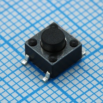 L-KLS7-TS6604-5.0-180-B - Кнопка тактильная 6х6мм h=5мм усилие нажатия 180гр SMD монтаж россыпь