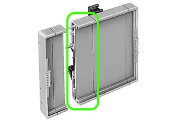 Корпус WEB: 01.001.5653.0 - Промежуточная часть корпуса для РЭА, ширина: 22,5 мм , пластик, цвет: серый, серия wiebox WEB 1001