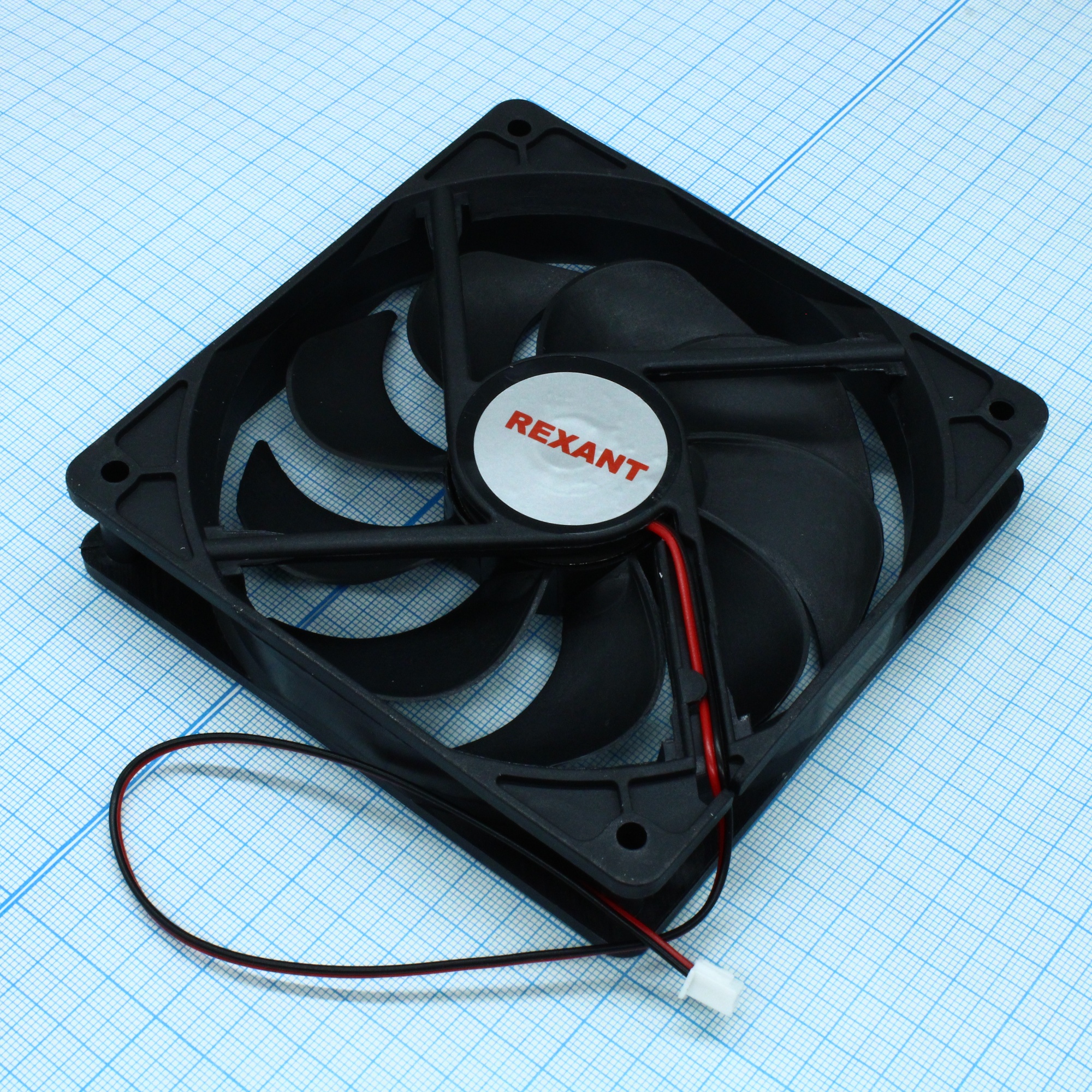 RX 12025MS 12 VDC - Вентилятор 12В 120х120x25 2200 об/мин, 125.4м3/час, 35дБ, подшипник скольжения, тип вывода - провод