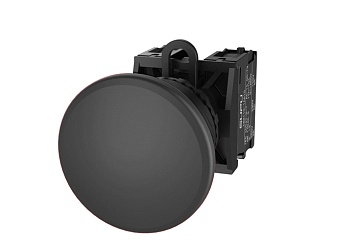 Кнопка грибовидная (черная) TS2010-0FM60 - Кнопка грибовидная, без блокировки, без подсветки, пластиковое переднее кольцо, без контактной группы, диаметр головки кнопки 40 мм, диаметр посадочного отверстия: 22 мм, цвет: черный