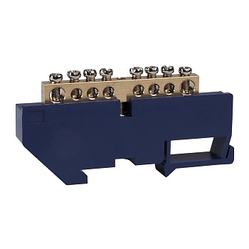 Шина нулевая с изолятором OptiKit BB-D-N-DIN-8-6х9-синий