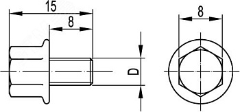 Винт М6х8 для электрического соединения CM030608