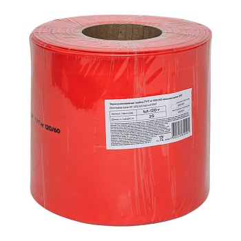 Термоусаживаемая трубка ТУТ нг 120/60 красная рулон PROxima tut-120-r