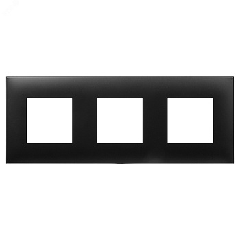 Рамка 3-м 6мод. Avanti "Черный матовый" 4412906