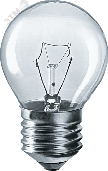 Лампа накаливания декоративная ДШ 40вт Р45 230в Е27 (шар) 16617