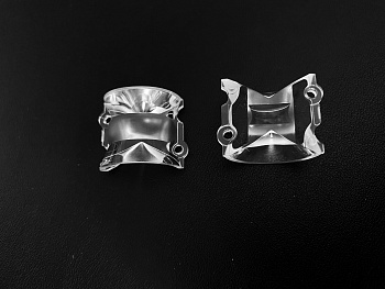 ALS26D3535LED10X100G - Линза для светодиода 3535/5050/3030, ~10°x100°, эфф=93%, 26,1x26,1mm  H:12,8mm, PMMA