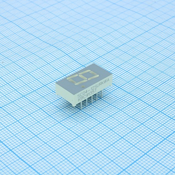 SC04-12SURKWA - 1 разрядный индикатор 10,16мм/красный/635нм/31000....80000мКд/ОК