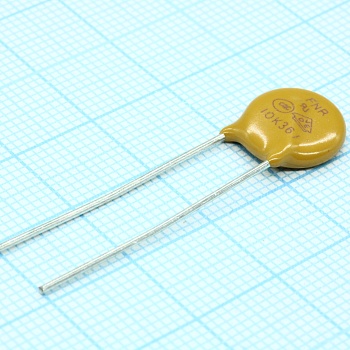 FNR-10K361 - Варистор 230Vac/300Vdc, 2500A, 360V(1mA), радиальные выводы, россыпь