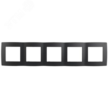 12-5005-05 Рамка на 5 постов, 2, антрацит (10/100/1600) Б0014785