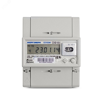 Счетчик CE102M R5 145 A 1ф 5-60А класс точн. 1.0 многотариф. RS-485 ЖКИ Моск. вр. 101002003010748