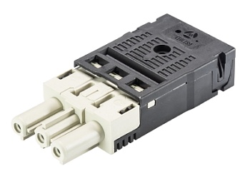 Разъем GST18i3F B2 ZR1 GR01 - Розеточный разъем на кабель диам. 7,8 - 10,3 мм, 3 полюса, пружинная фиксация, номинальное напряжение: 250V, номинальный ток: 20A, цвет: серый, серия gesis GST18i3