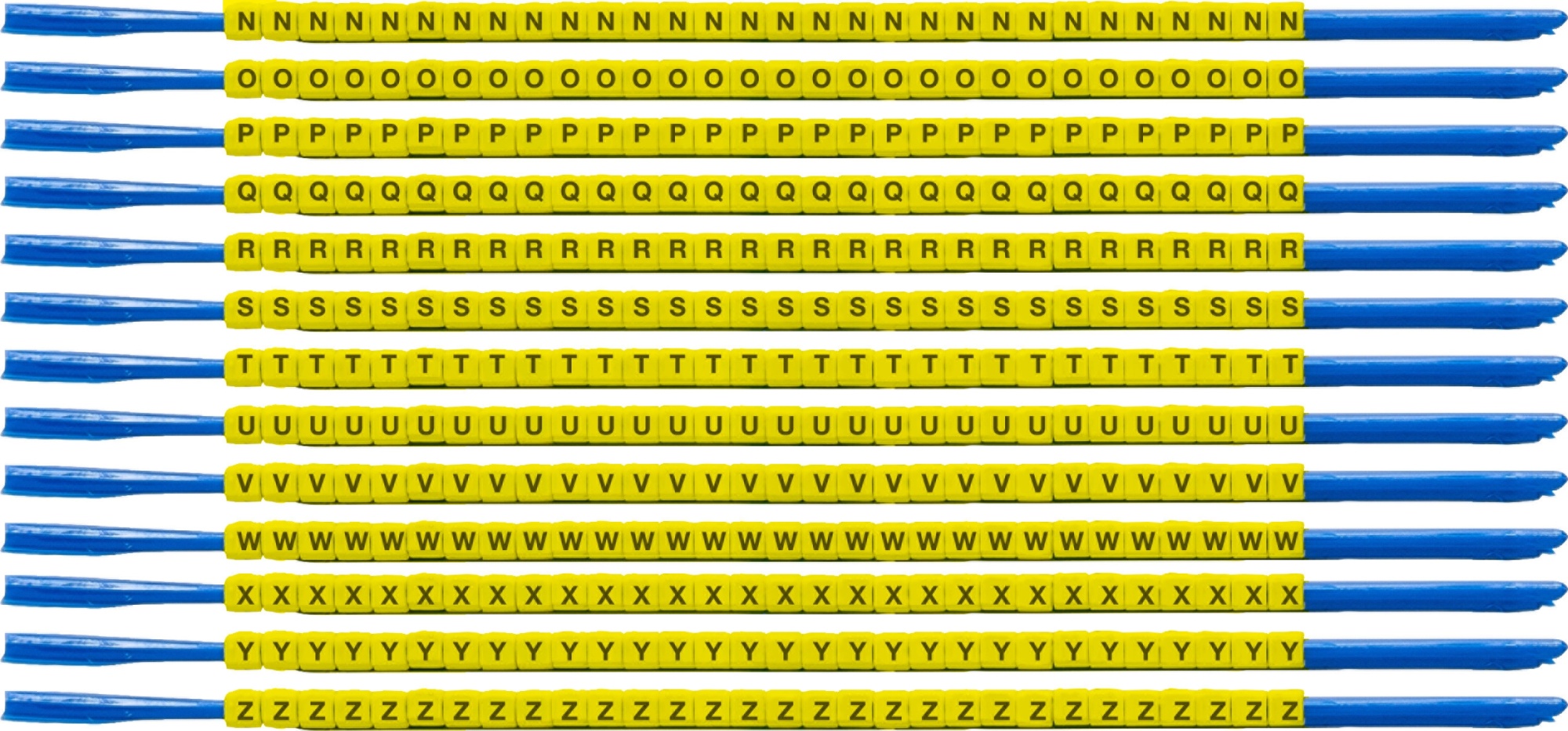 brd135124 - SCNGC-07-N-Z клипсы жёлтые, 300шт/упак, для провода 1,9-2,4мм диаметра, легенда N-Z