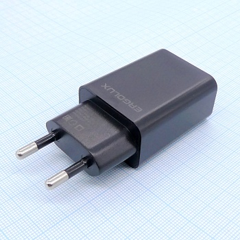 ERGOLUX ELX-РA01P-C02 5В/2А - сетевой блок питания на один USB разъём