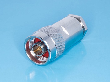 N-S8P - Разъем N вилка на кабель RG-8,213, пайка