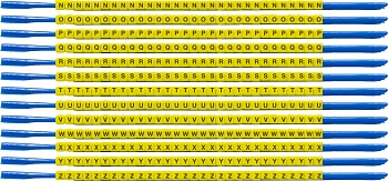 brd135124 - SCNGC-07-N-Z клипсы жёлтые, 300шт/упак, для провода 1,9-2,4мм диаметра, легенда N-Z