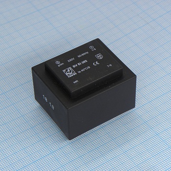 BV EI 382 0111 - Трансформатор питания 3.2ВА 230В 18В 310мА ta 40 C/B (EI 30/23)33.8мм