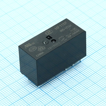 HF115F/005-1ZS3A - Реле силовое 16А одна группа на переключение катушка 5В