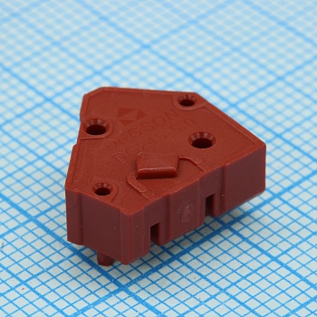 DG245-5.0-01P-16-08A(H) - Нажимной безвинтовой клеммный блок 1 контакт без концевой крышки. Зажим типа зажимная клеть. Серия DG245-5.0 цвет красный