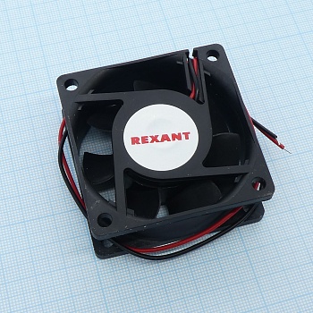 RX 6025MS 12VDC - Вентилятор 12В 60х60х25 S 3500 об/мин., 30,58м3/час, 25дБ, подшипник скольжения, тип вывода - провод