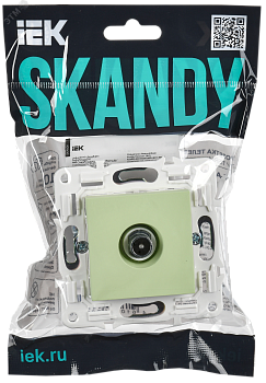 SKANDY Розетка TV проходная SK-A17G мятный IEK SK-A10-P-K06