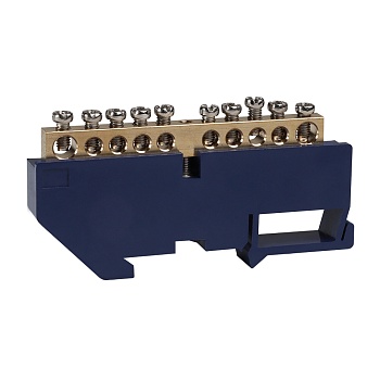 Шина нулевая с изолятором OptiKit BB-D-PE-DIN-14-8х12-желтый