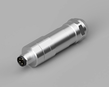 Вилочный разъем PBSH-M8A-04P-MM-SL7001 - Вилочный разъем на кабель, 4 полюса, M8, прямой, винтовая фиксация провода, A-Code, диаметр кабеля: 4,0-6,0 мм, сечение: 0,25-0,34 мм кв., 3А, 60V, металл