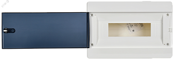Корпус пластиковый встраиваемый на 12 модулей ЩРВ-П-12 IP41 UNION Compact черная прозрачная дверь UIC-KP12-V-12-41-K01