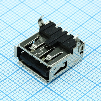 USBA-1J TYPE A SMD BLACK - Разъем USB тип A розетка на плату smd