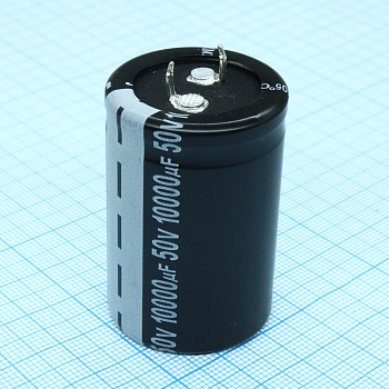 THS109M050S1A5S45L - Конденсатор алюминиевый  электролитический 10000мкФ 50В ±20% (30 X 45мм) защелкиваемые выводы 10мм 2390мА 2000час 105°С россыпь