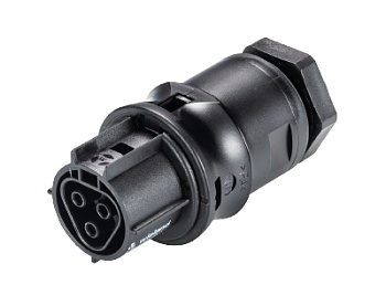Разъём RST20I3SXB1 M00 SW - Взрывозащищенный розеточный разъем в панель, М20, IP68(69k), 3 полюса, винтовая фиксация провода, номинальные характеристики: 250/400V, 20A, цвет: черный, серия RST Ex