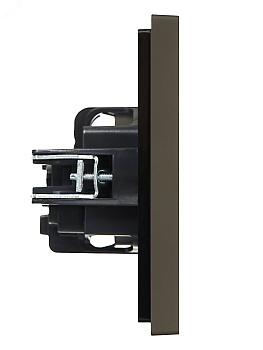 Розетка СП FORTE&PIANO FP315 16А с заземл. защ. шторки винт. крепл. сер. IEK FP-R14-16-K03