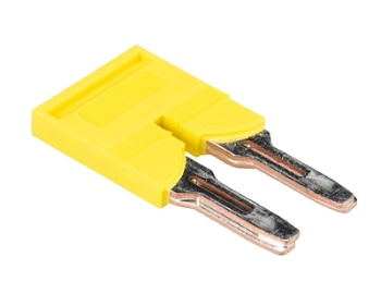 Соед. мостик IVB WKFN 6-2 - Соединительная перемычка, втычная, изолированная, 2 полюса, для клемм 6 мм кв., шаг 8 мм, цвет: желтый