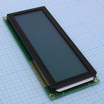 HTM2004C-11Y-T5P 6H - ЖКИ знакосинтезирующий 20 x 4, STN Серый Позитивный/прозрачно-отражающий светодиодная подсветка желто-зеленая размеры 146x62.5 мм, видимая область 123x43 мм, -20...70°C, 6 o`clock