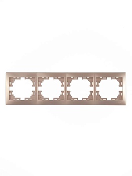 Рамка 4-м Mira горизонт. свет. корич. 701-3100-149