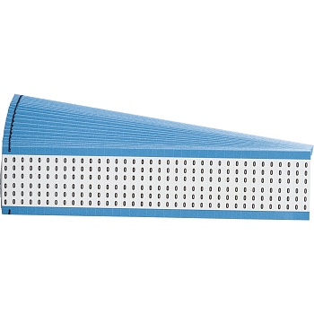 brd111732 - WM-0-PK кабельные маркеры на картах, цвет-белый, размер 6,35х38,00мм, 900 шт/упак, легенда 0