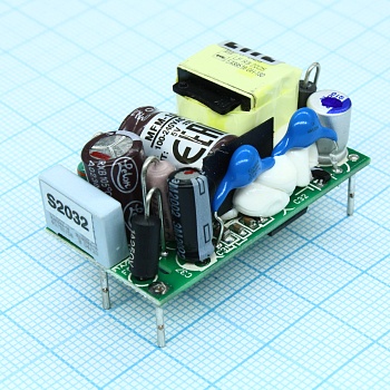 MFM-10-5 - AC-DC med, 10Вт, вход 80...264В AC 47...440 Гц, выход 5В/2А, изоляция 4000В AC, без корпуса 42х22.3х20.5мм, -30...+85°C