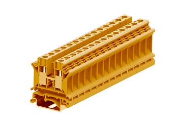 Проходная клемма 310994 - Проходная клемма, SUK 1-1, тип фиксации провода: винтовой, номинальное сечение: 10 мм кв., 57A, 800V, ширина: 10 мм, цвет: оранжевый, тип монтажа: DIN 35