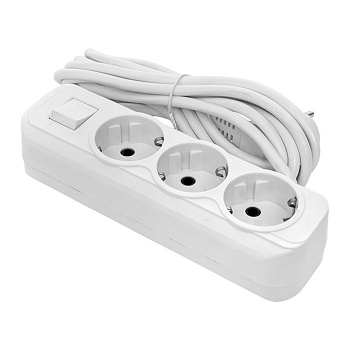 Удлинитель "Эксперт" 3 гнезда 3 метра 13А/3,0кВт с выключателем и заземлением ПВС 3х1 PROxima UBA16-310-3-03i