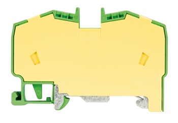 Клемма заземл. WKF 10 SL/35 - Заземляющая клемма, тип фиксации провода: пружинный, номинальное сечение: 10 мм кв., 57A, 800V, ширина: 10 мм, цвет: желто-зеленый, тип монтажа: DIN 35