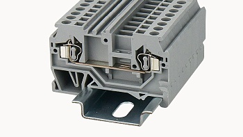 Проходная клемма WS2.5-01P-11 - Проходная клемма, тип фиксации провода: пружинный, номинальное сечение: 2,5 мм кв., 24А, 800V, ширина: 5 мм, цвет: серый, тип монтажа: DIN35