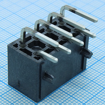 1720640008 - Соединитель провод-плата HDR 8 контактов шаг 5.7мм угловой монтаж в отверстие 8 терминалов 1 порт лоток