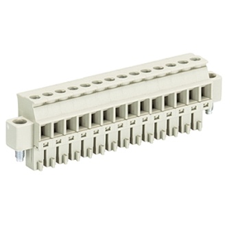 Розетка Wiecon 8813 B / 44 VR OB - Розеточный разъем, прямой, на кабель, шаг 3,81 мм, 14 полюсов, номинальное сечение: 1,5 мм кв., винтовая фиксация провода, 250V, 8А, без маркировки, цвет: серый, серия 8813 B VR