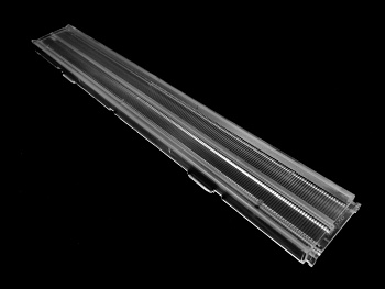 ASL280D40HXXLEDA25G - Линейная линза для светодиодов 2835/3030/5630, 90%, Asymmetric 25°, 280mm H:40mm, PC-1250Z