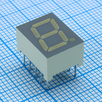SC39-12SURKWA - 1 разрядный индикатор 9,9мм/красный/625нм/1.2-4.6мкд/ОК