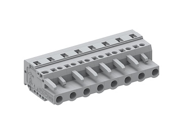 Розеточный разъем на кабель 475121 - Розеточный разъем, прямой, на кабель, шаг: 7.5 мм, 21 полюс, фиксация провода пружинная, исполнение: стандартное, 500V, 16A, цвет: серый