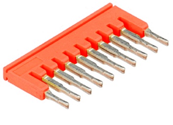 Соед.мостик IVB WTP 1,5-10 RD - Соединительная перемычка, втычная, изолированная, 10 полюсов, для клемм 1,5 мм кв., шаг 3 мм, цвет: красный
